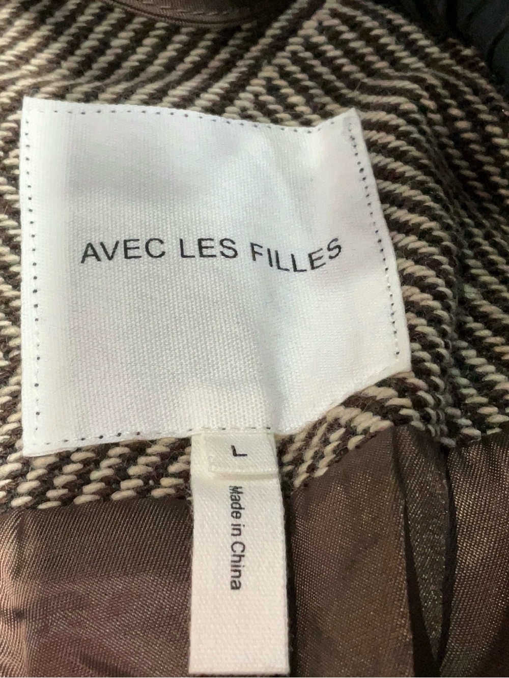 Avec Les Filles Basket Weave Double-Breasted Hourglass Blazer Large - Picture 8 of 12